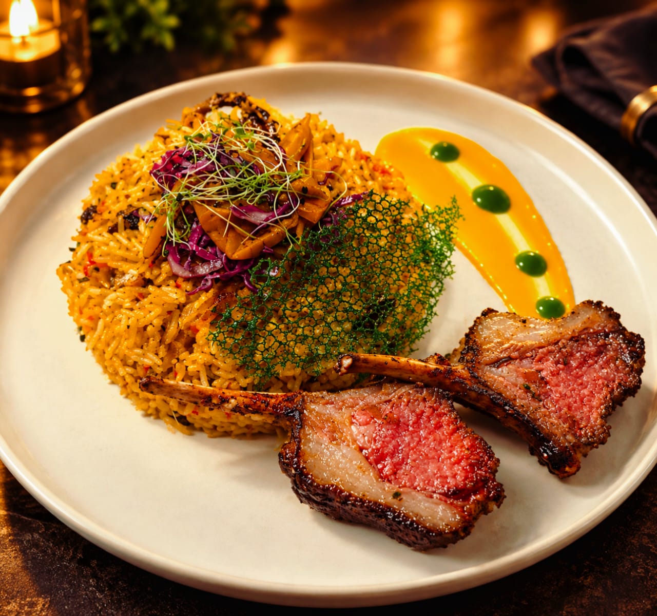 Coconut Rice-Kissed Lamb