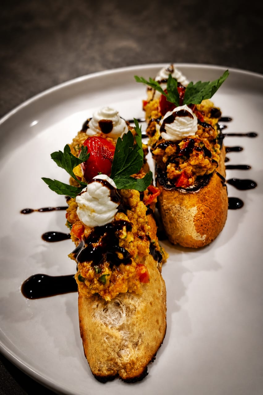 Roasted Cheese Bruschetta