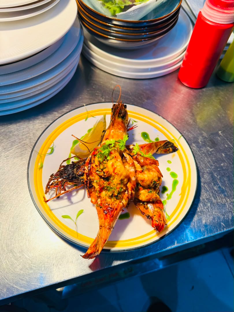 Grilled prawns. (Upgraded)